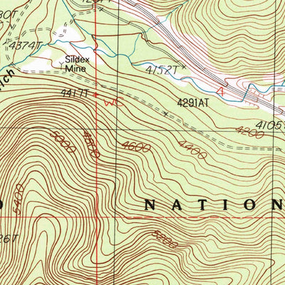 United States Geological Survey Lookout Pass, MT-ID (1988, 24000-Scale) digital map
