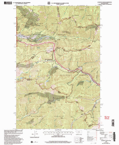 United States Geological Survey Lookout Pass, MT-ID (1999, 24000-Scale) digital map