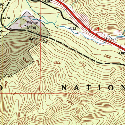 United States Geological Survey Lookout Pass, MT-ID (1999, 24000-Scale) digital map