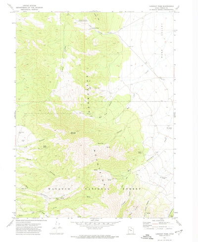 United States Geological Survey Lookout Pass, UT (1971, 24000-Scale) digital map