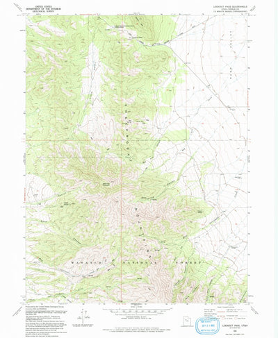 United States Geological Survey Lookout Pass, UT (1993, 24000-Scale) digital map