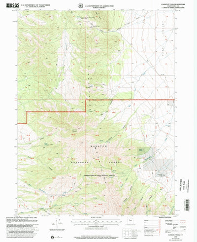 United States Geological Survey Lookout Pass, UT (1998, 24000-Scale) digital map