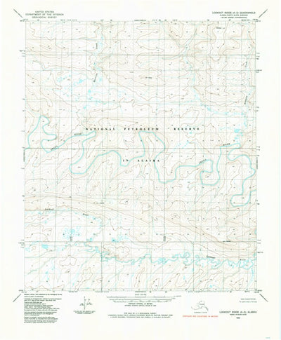 United States Geological Survey Lookout Ridge A-2, AK (1984, 63360-Scale) digital map