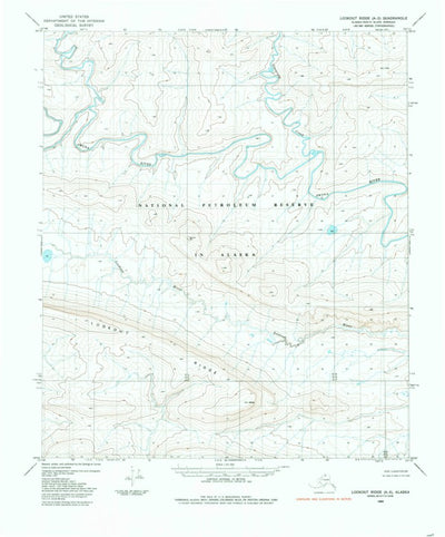 United States Geological Survey Lookout Ridge A-3, AK (1984, 63360-Scale) digital map