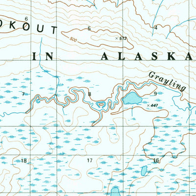 United States Geological Survey Lookout Ridge A-5, AK (1984, 63360-Scale) digital map