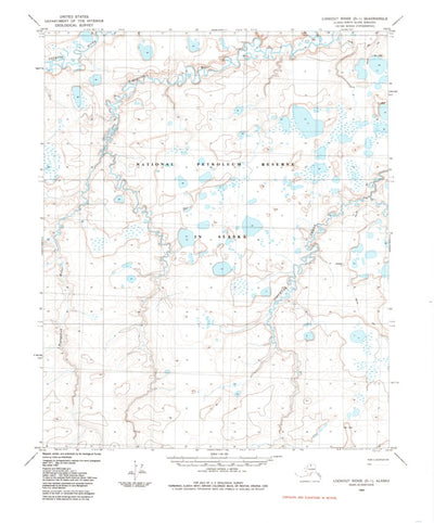 United States Geological Survey Lookout Ridge D-1, AK (1984, 63360-Scale) digital map