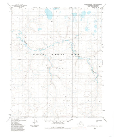United States Geological Survey Lookout Ridge D-4, AK (1984, 63360-Scale) digital map