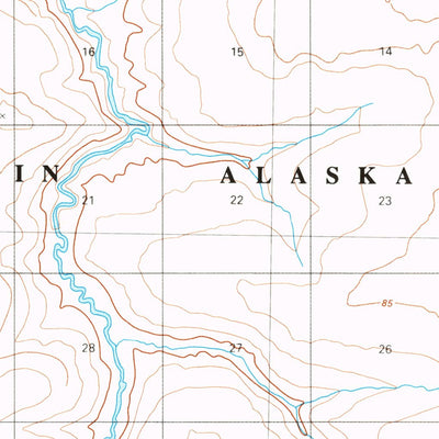 United States Geological Survey Lookout Ridge D-4, AK (1984, 63360-Scale) digital map