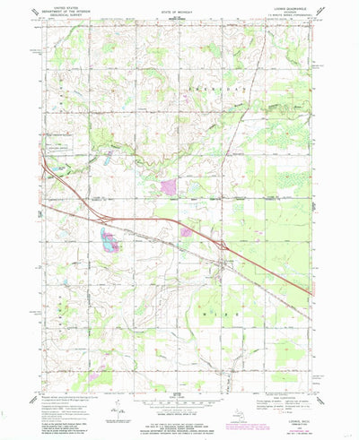 United States Geological Survey Loomis, MI (1969, 24000-Scale) digital map