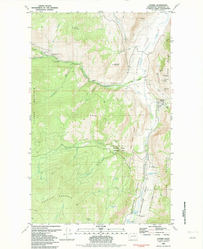 United States Geological Survey Loomis, WA (1982, 24000-Scale) digital map