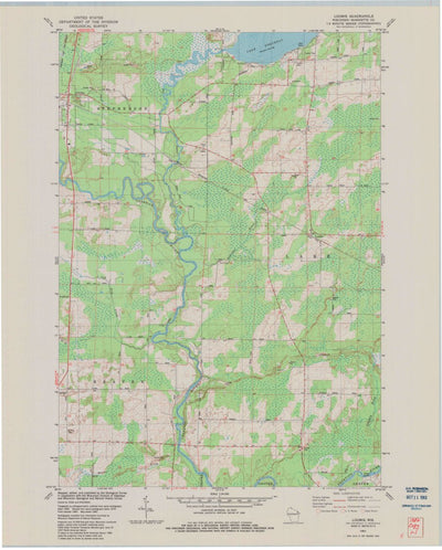 United States Geological Survey Loomis, WI (1982, 24000-Scale) digital map