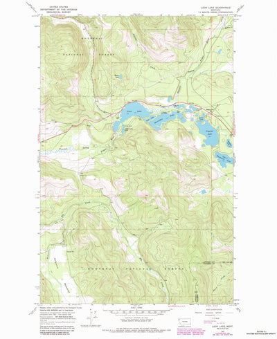 United States Geological Survey Loon Lake, MT (1966, 24000-Scale) digital map