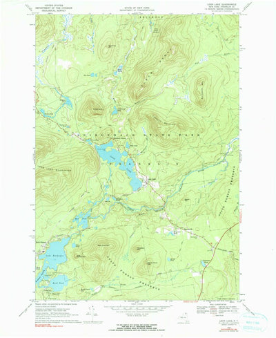 United States Geological Survey Loon Lake, NY (1968, 24000-Scale) digital map