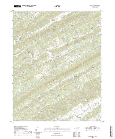 United States Geological Survey Looneys Gap, TN (2022, 24000-Scale) digital map