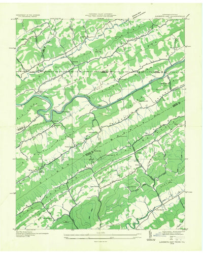 United States Geological Survey Looneys Gap, TN-VA (1935, 24000-Scale) digital map