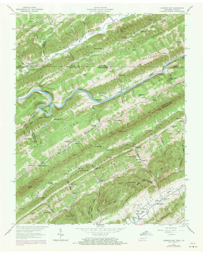 United States Geological Survey Looneys Gap, TN-VA (1947, 24000-Scale) digital map