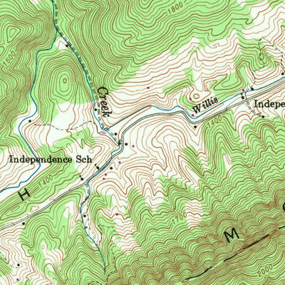 United States Geological Survey Looneys Gap, TN-VA (1947, 24000-Scale) digital map
