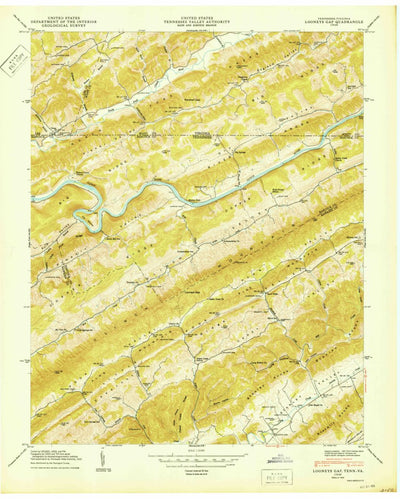 United States Geological Survey Looneys Gap, TN-VA (1950, 24000-Scale) digital map