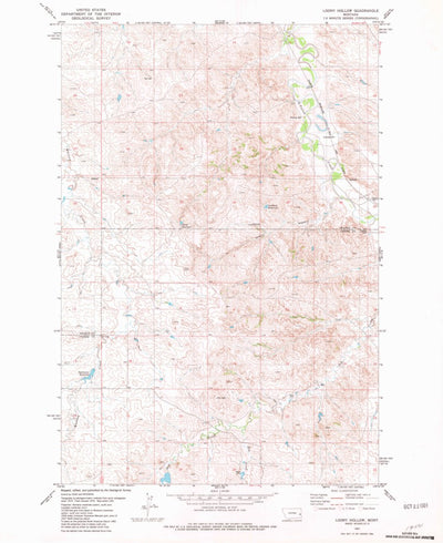 United States Geological Survey Loony Hollow, MT (1981, 24000-Scale) digital map