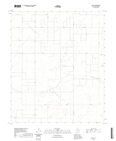 United States Geological Survey Loop SW, TX (2022, 24000-Scale) digital map