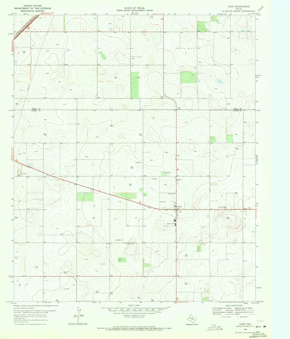 Loop, TX (1969, 24000-Scale) Map by United States Geological Survey ...