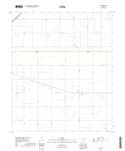 United States Geological Survey Loop, TX (2022, 24000-Scale) digital map