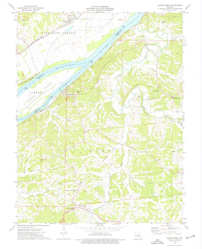United States Geological Survey Loose Creek, MO (1975, 24000-Scale) digital map