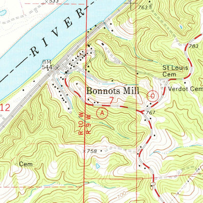 United States Geological Survey Loose Creek, MO (1975, 24000-Scale) digital map