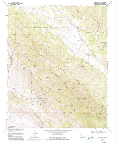 United States Geological Survey Lopez Mountain, CA (1965, 24000-Scale) digital map