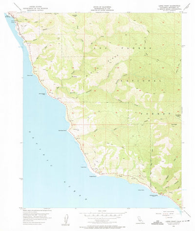 United States Geological Survey Lopez Point, CA (1956, 24000-Scale) digital map