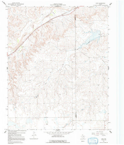 United States Geological Survey Lora, TX (1967, 24000-Scale) digital map