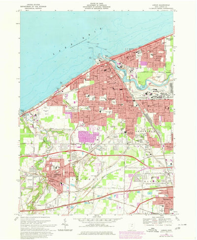 United States Geological Survey Lorain, OH (1969, 24000-Scale) digital map