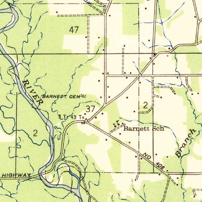 United States Geological Survey Loranger, LA (1942, 31680-Scale) digital map