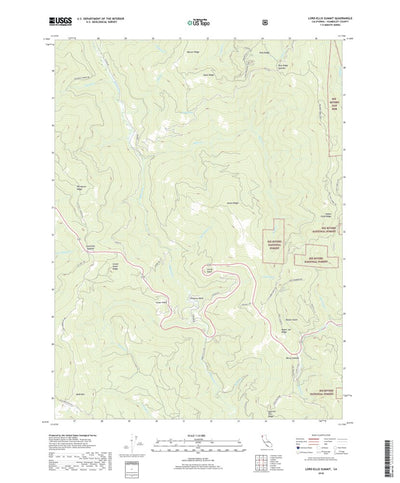 United States Geological Survey Lord-Ellis Summit, CA (2018, 24000-Scale) digital map