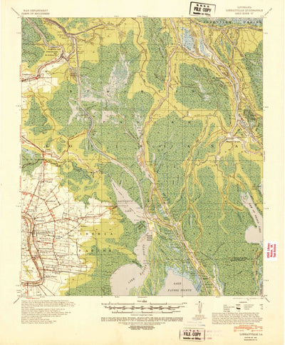 United States Geological Survey Loreauville, LA (1941, 62500-Scale) digital map