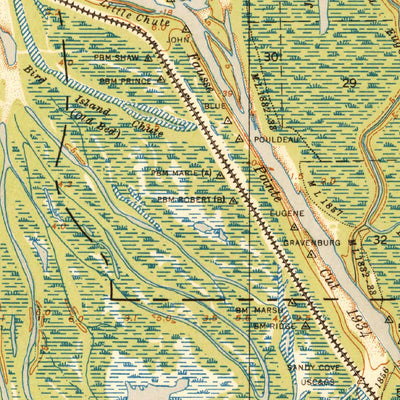United States Geological Survey Loreauville, LA (1941, 62500-Scale) digital map