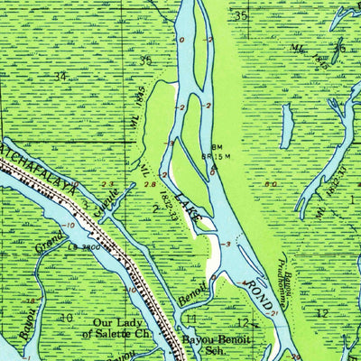 United States Geological Survey Loreauville, LA (1960, 62500-Scale) digital map