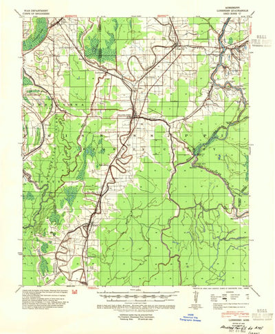 United States Geological Survey Lorenzen, MS (1939, 62500-Scale) digital map