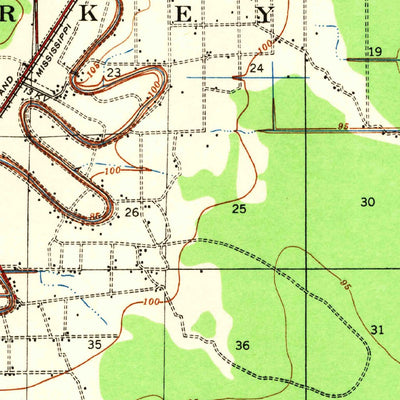 United States Geological Survey Lorenzen, MS (1939, 62500-Scale) digital map
