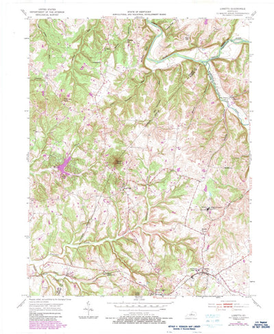 United States Geological Survey Loretto, KY (1953, 24000-Scale) digital map