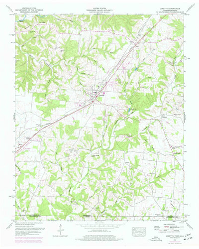 United States Geological Survey Loretto, TN-AL (1950, 24000-Scale) digital map