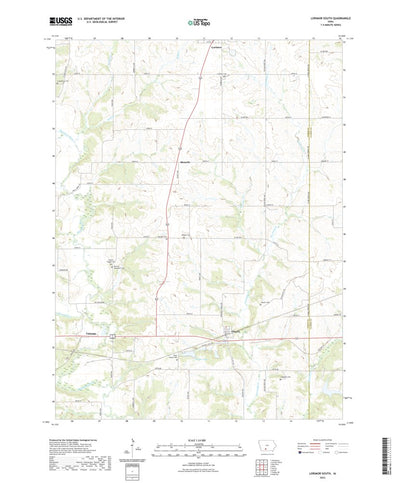 United States Geological Survey Lorimor South, IA (2022, 24000-Scale) digital map