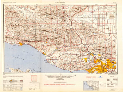 United States Geological Survey Los Angeles, CA (1949, 250000-Scale) digital map