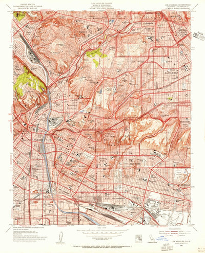 United States Geological Survey Los Angeles, CA (1953, 24000-Scale) digital map
