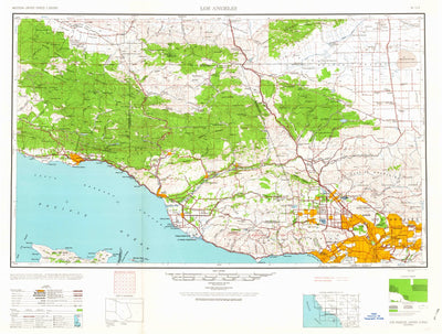 United States Geological Survey Los Angeles, CA (1959, 250000-Scale) digital map