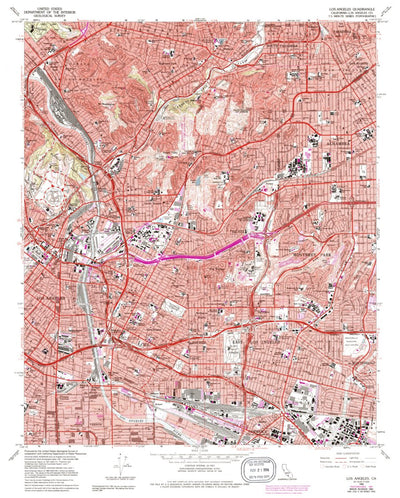 United States Geological Survey Los Angeles, CA (1966, 24000-Scale) digital map