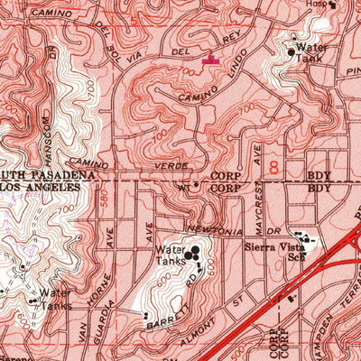 United States Geological Survey Los Angeles, CA (1966, 24000-Scale) digital map