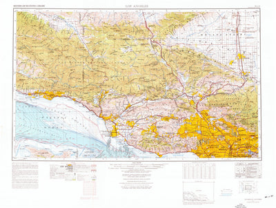 United States Geological Survey Los Angeles, CA (1975, 250000-Scale) digital map