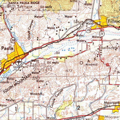 United States Geological Survey Los Angeles, CA (1975, 250000-Scale) digital map