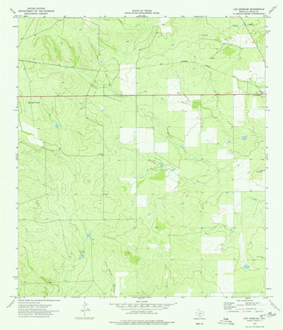 United States Geological Survey Los Angeles, TX (1974, 24000-Scale) digital map